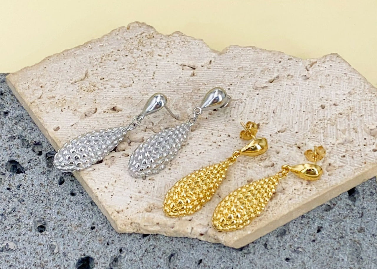 Rubans Golden Plated Earring