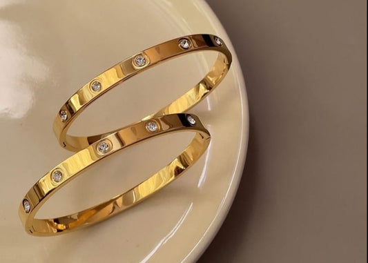 Golden Stone Bangles