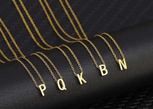 Gold Initial Letter Pendant