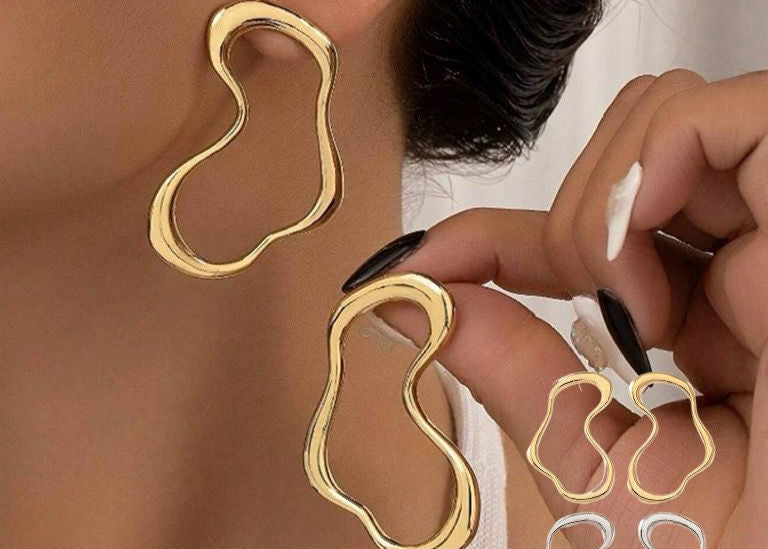 Vintage Large Circle Hoop Earring